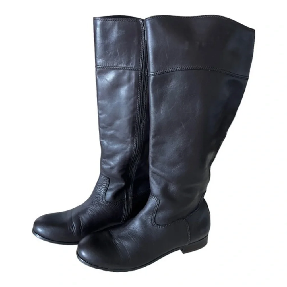 Arturo Chiang Brown Leather Knee High Boots Size 7.5MW